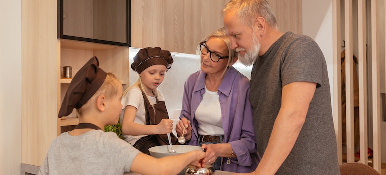 When moving with children cross country, leave them at their grandparents